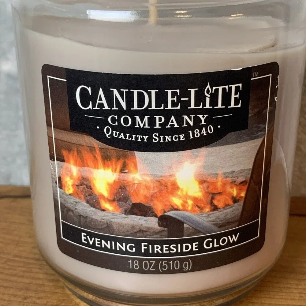 Candle-Lite Evening Fireside Glow‎ 18oz Signature Jar Candle - *NEW*